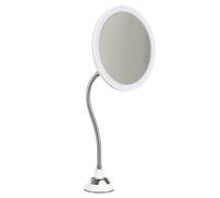 COSMETIC CLUB Miroir LED flexible grossissant à ventouse – Blanc