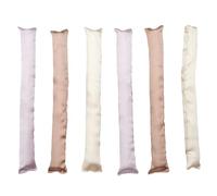COSMETIC CLUB - SC0598 Bigoudis en Satin - Lot de 6 Rouleaux Boucles Sans Chaleur - Confort Nocturne - Faciles à Utiliser - Pour Tous Types de Cheveux - Couleur Nude