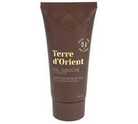 COSMETIC CLUB - SC0610 Gel Douche Terre d'Orient 100 ml - Parfum Rose et Miel, Hydratant, Format Voyage, Convient à Toutes Peaux, Flacon Marron Élégant