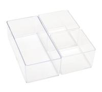 COSMETIC CLUB - SC0692 Organisateur Cosmétique Modulable x3 - Rangement Maquillage et Accessoires - Taille M - Transparent - Design Élégant et Pratique