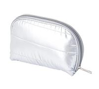 Cosmetic Makeup Skincare Wash Bag Simple Style Cute Design Make Up Organizer Prefect Gift for Mother Girlfriend(Bright Silver,L)