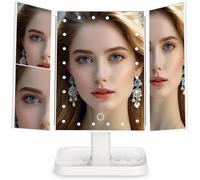 Cosmetic Mirror With Illuminated Foldable 1x/2x/3x Cosmetic Makeup Mirror With Touch Lighting Folding Led Cosmetic Mirror