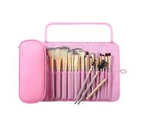Cosmetic Pouch -Makeup Brush Toiletry Bag 28x22cm | Makeup Organizer,Folding Cosmetic Pouch, Portable Nylon MakeupBrush Holder for Travel Office Studio, Professional Brush Organizer for Women Girls,