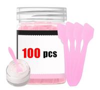 Cosmetic Spatula - 100 Pieces Curved Edge Applicator | Mini Makeup Spatulas For Family, Friends, Beginners | Home & Salon Beauty Cosmetic Cream Tools