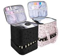 Cosmetic Storage Box - Boîte de rangement pour ongles - Boîte de rangement pour ongles avec compartiments de rangement - Pour une utilisation professionnelle et de voyage amicale