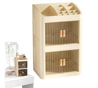 Cosmetics Storage Box, 3 Layer Organizer, 9.45x7.09x14.17 inches Large Capacity, Makeup Display Case Desktop, Beauty Supply Holder for Dresser, Bathroom Counter,