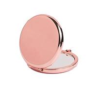 Cosmétique de poche compact pour femmes et filles usage quotidien délicat doré 6,3 cm poche ronde maquillage