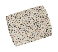 Cosmétique Portable avec Décoration De Fleurs Capacité Maquillage Élégant Pochettes Rangement pour Les Voyages Et L'organisateur Voyage en Velours Côtelé Quotidien