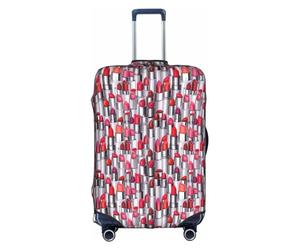 Cosmétique Rouge à lèvres Parfum Art Impression Décorative Voyage Bagages Couverture Fermeture Éclair Cachée Valises Anti Rayures Anti-poussière, Blanc, Medium