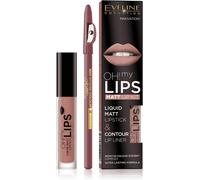 Cosmétiques Eveline Oh ! Coffret Mes Lèvres:Rouge À Lèvres Liquide Mat Et Lipiner,N° 08 Belle Rose