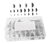 COSMEVIVI 1 Boîte De Clés Crescent, Assortiment De Clés Woodruff Métriques, Assortiment De Rainures De Clavette Métriques, Assortiment De Rainures De Clavette Demi-Lune, Assortiment De Clés