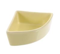 COSMEVIVI 1 Bol Triangulaire en Céramique pour Hamster Fournitures pour Animaux De Compagnie pour Bébé Bol À Boire Design Esthétique Unique Déversement Jaune