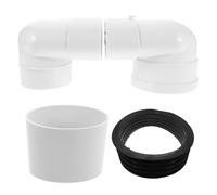 COSMEVIVI 1 kit de déport de WC adaptateur pour bride de WC décalée, changement de position - Déporteur pour tuyau d'évacuation, réparation et retrait d'urinoirs