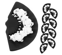 COSMEVIVI 10 Pièces Set de Décorations Miniatures Acryliques Relief Éventail Accessoires DIY pour Personnaliser Étuis de Téléphone et Bijoux Créatifs