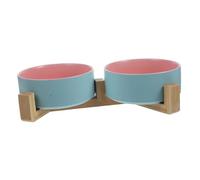 COSMEVIVI 1ensemble Bol pour Chat Céramique avec Support Écuelle Surélevée pour Repas Confortable Gamelle pour Nourriture Et Eau Design Anti-Renversement pour Chats Et Chiots