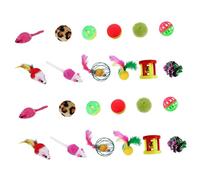 COSMEVIVI 1ensemble Jeu Interactif pour Chats De Jouets Amusants avec Plumes Et Clochettes Stimule Le Comportement Ludique Et Renforce Les Liens Entre Animaux Et Maîtres