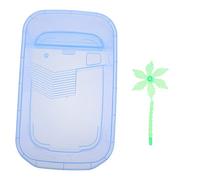 COSMEVIVI 1ensemble Réservoir pour Tortues avec Plateforme De Basking Aquarium Habitat pour Petits Animaux Boîte Élevage Tortoise Couleur Bleue