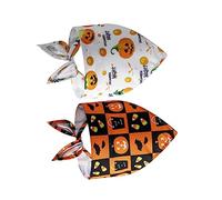 COSMEVIVI 2 Pièces Pet Triangle Serviette Halloween Chat Vêtements Halloween Bandanas pour Chiens Halloween Chien Bandana Grand Chien Bandana Halloween Chien Triangle Écharpe Chien
