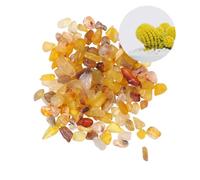 COSMEVIVI 200 G De Gravier Dagate Jaune Irrégulier pour Décoration Daquarium Jardin Étang Terrarium Aspect Cristal