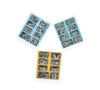 COSMEVIVI 24pièces Jeux De Société IQ Métal Casse-tête Fil De Puzzle Intelligence pour Garçon Fille Et Adultes pour Moments De Détente Compétition