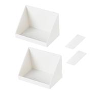 COSMEVIVI 2ensembles Étagère De Rangement Support De Stockage Suspendu pour Salle De Bain Et Cuisine Lot de Blanches Installation Simple sans Perçage pour Économiser De Espace Et