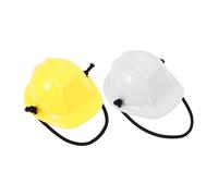COSMEVIVI 2pièces Casquette Décorative pour Reptiles Lot de Casques Miniatures Jaune Et Blanc Accessoire pour Animaux De Compagnie Crawlers