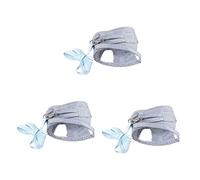 COSMEVIVI 3 Pièces Sangle de pour Animaux de Compagnie Lapin Harnais Laisse Harnais pour Hamster Harnais de Voyage pour Chien Furet Harnais de hérisson plombs de cobaye Blue