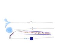 COSMEVIVI 3pièces Kitten Teaser Stick avec Ruban Jouet Interactif pour Chats Améliorez Interaction Et Affection Entre Votre Animal