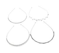 COSMEVIVI 4pièces Accessoires De Cheveux Pour Mariée Bandeau Rhinestones Élégant Et Délicat Décoration De Cheveux Romantique Et Minimaliste