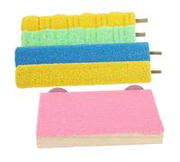 COSMEVIVI 5pièces Jouet Activité pour Perroquets avec Plateforme Et Bâtons De Grignotage Accessoire Parfait pour Exercice des Oiseaux Couleurs Aléatoires