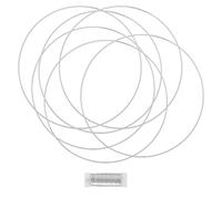 COSMEVIVI 6 anneaux en macramé : anneaux artisanaux en métal pour attrape-rêves - cerceaux de couronne de 30 cm pour mariage - décorations murales à faire soi-même
