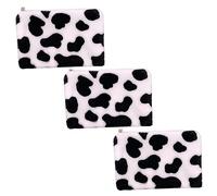COSMEVIVI Adorable Ensemble De À Main en Forme De Vache 3 Pièces Mini De Rangement en Peluche Dessin Animé Doux Lavable pour Un Usage Quotidien