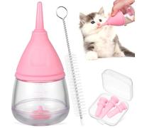 COSMEVIVI Biberon De Nourrissage pour Chiots Et Ensemble Tétines Remplaçables Et Brosse De Nettoyage Aux Températures Et Sûr pour