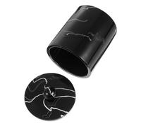 COSMEVIVI Boîte De Rangement en Résine Effet Marbre pour Cotons Et Cure-Dents, Compacte, avec Couvercle Anti-poussière, Noire, pour Accessoires Cosmétiques, Petit Organisateur