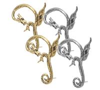 COSMEVIVI Boucles Oreilles à Clip Style Punk Dragon Clips Oreilles Non Perçantes Pour Femme Bijoux Décoratifs
