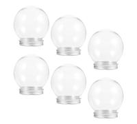 COSMEVIVI Boule à Neige Vide en Pet 150ml 6pcs pour Fabriquer Soi-même des Globes à Eau Décoratifs Pratiques et Simples, pour Décoration de Noël Artisanale