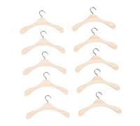 COSMEVIVI Cintre en Bois pour Poupées Bjd Et Vêtements Mini 12 Cm Naturel Lot de 20 Pièces Accessoires pour Collectionneurs De Poupées