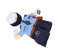 COSMEVIVI Costume De Chat Amusant Forme De Policier Vêtements Délicieux pour Animaux De Compagnie Accessoire Photo Original pour Chats Facile à Enfiler Retirer