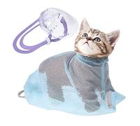 COSMEVIVI De Bain pour Chat Réglable Maille Respirante Kit De Toilettage pour Chaton avec Muselière Transparent De Lavage Pratique pour Chats De Toutes