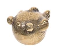 COSMEVIVI Figurine De Poisson Laiton Artisanal pour Décoration De Aquarium Et Bureau Petite Statue De Poisson Créative Ornement Unique pour Intérieur Et
