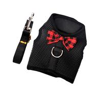 COSMEVIVI Harnais De Chien Maille Respirante avec Laisse Gilet Ajustable pour Petits Et Moyens Chiens Système De Confortable Et Sécurisé