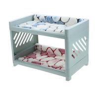 COSMEVIVI Lit pour Hamster Amovible Cachette Double Couche pour Chinchilla et Lapin Nid Confortable en Cage Accessoire Pratique pour Petit Animal pour et