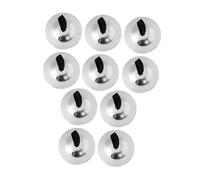 COSMEVIVI Lot De 10 Cymbales à Doigts En Cuivre 5,5 Cm Argentées Pour Garçon Et Filles, Instrument De Rythme Et Percussion Mini, Accessoire Pour Danse Du Ventre Et Éveil Musical