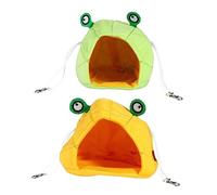 COSMEVIVI Lot De 2 Hamacs pour Animaux De Compagnie en Forme De Shay Adorables Nids pour Chats Simples Sûrs Jaunes Et Verts À Suspendre pour Petits Animaux