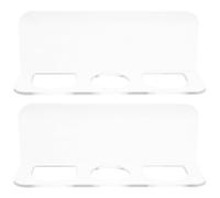 COSMEVIVI Lot de 2 Supports adhésifs pour brosses à Cheveux avec 3 Trous, Fixation Murale, sans perçage, compatibles avec Peignes, fers à friser et lisseurs - Diamètre : 3,4 à 4 cm