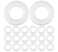COSMEVIVI Lot de 50 couronnes en mousse - Anneau circulaire en mousse - Anneau circulaire en polystyrène blanc pour donuts, base ronde pour loisirs créatifs, projets floraux, donuts, décoration