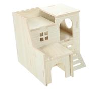 COSMEVIVI Maison Bois pour Hamsters Et Rongeurs Refuge Douillet Et Jouet Multifonctionnel pour Hamster Cobaye Rat Et Petit Lapin Accessoire Confortable Bois Massif pour Animaux De Compagnie