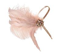 COSMEVIVI Morceau Bandeau De De Bal Casque 1920 Casque De Mariée Accessoires De Cheveux Pour La Mariée Coiffes Des Années 1920 Élastiques à Cheveux Accessoires Strass Alliage De Zinc