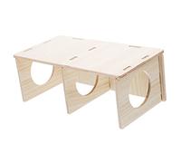 COSMEVIVI Nid De Cochon Dinde en Bois pour Hamster Cachette Cabane Jouet pour Animaux De Compagnie Maison À Peindre Confortable Et Sûre