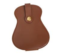 COSMEVIVI Paquet De Rangement Pliable pour Médiators De Guitare PU Vintage Pochette Portable en Cuir Organiseur pour Accessoires De Guitare Marron pour Ukulélés Et